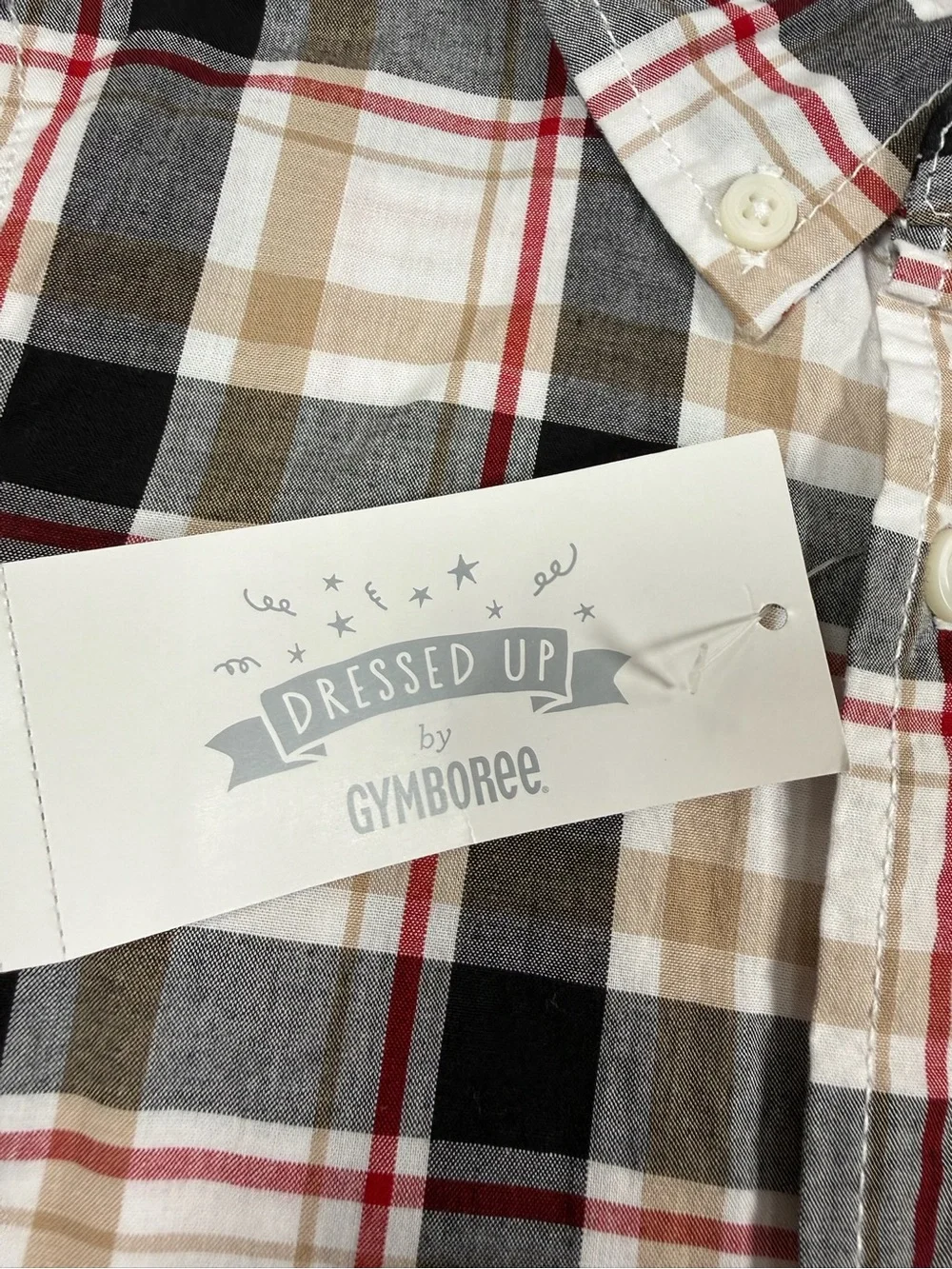 NWT DRESSED UP BY GYMBOREE Tartan Plaid 100% Cotton Button Down Rustic Preppy 2T
